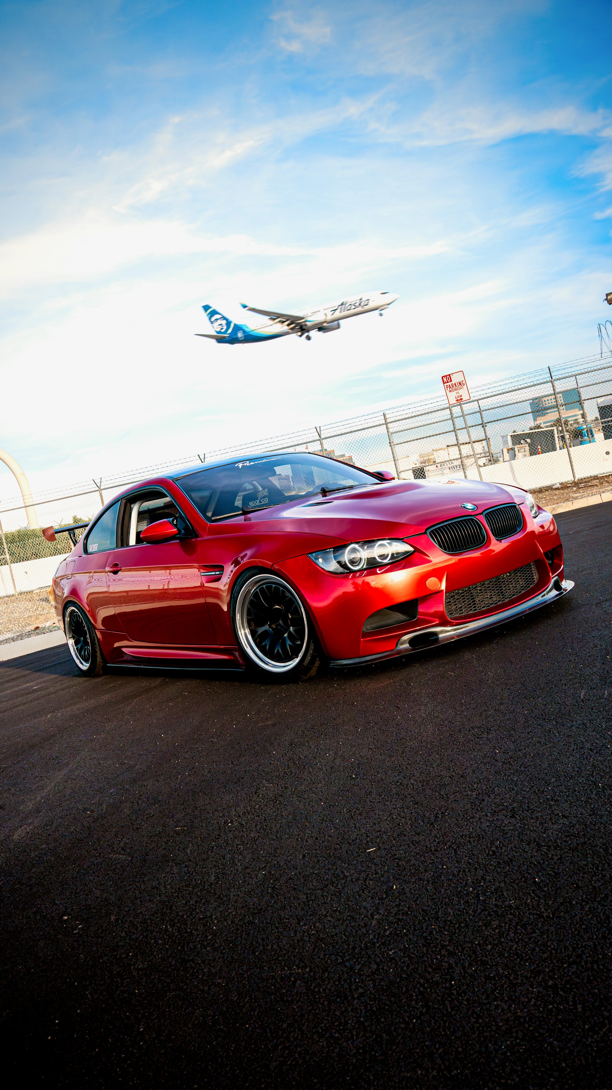 Finding Nick BMW with VOIR PPT red ppf Redline Series paint protection film installed. 