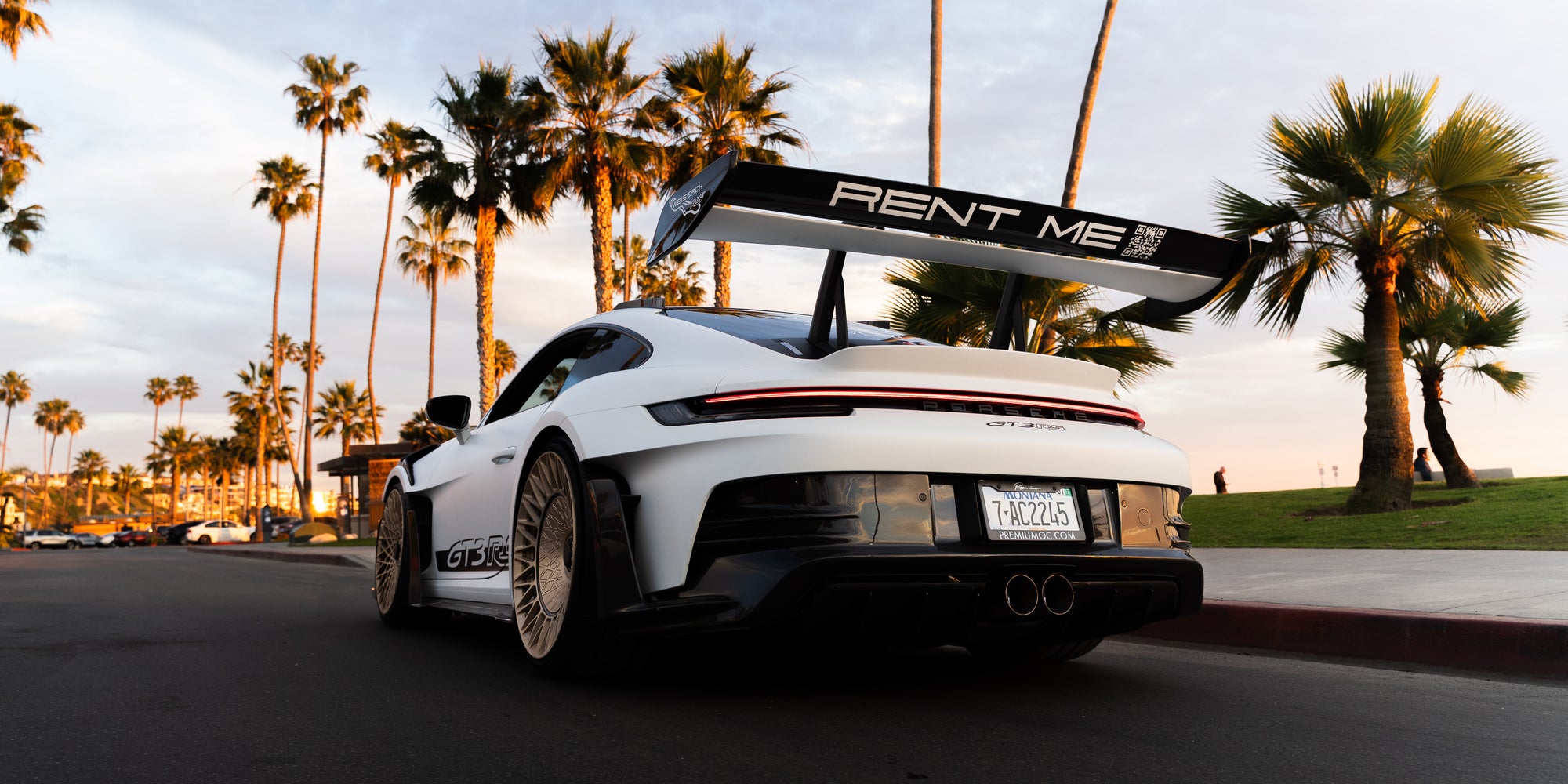 Matte paint protection film on an exotic car in Southern California