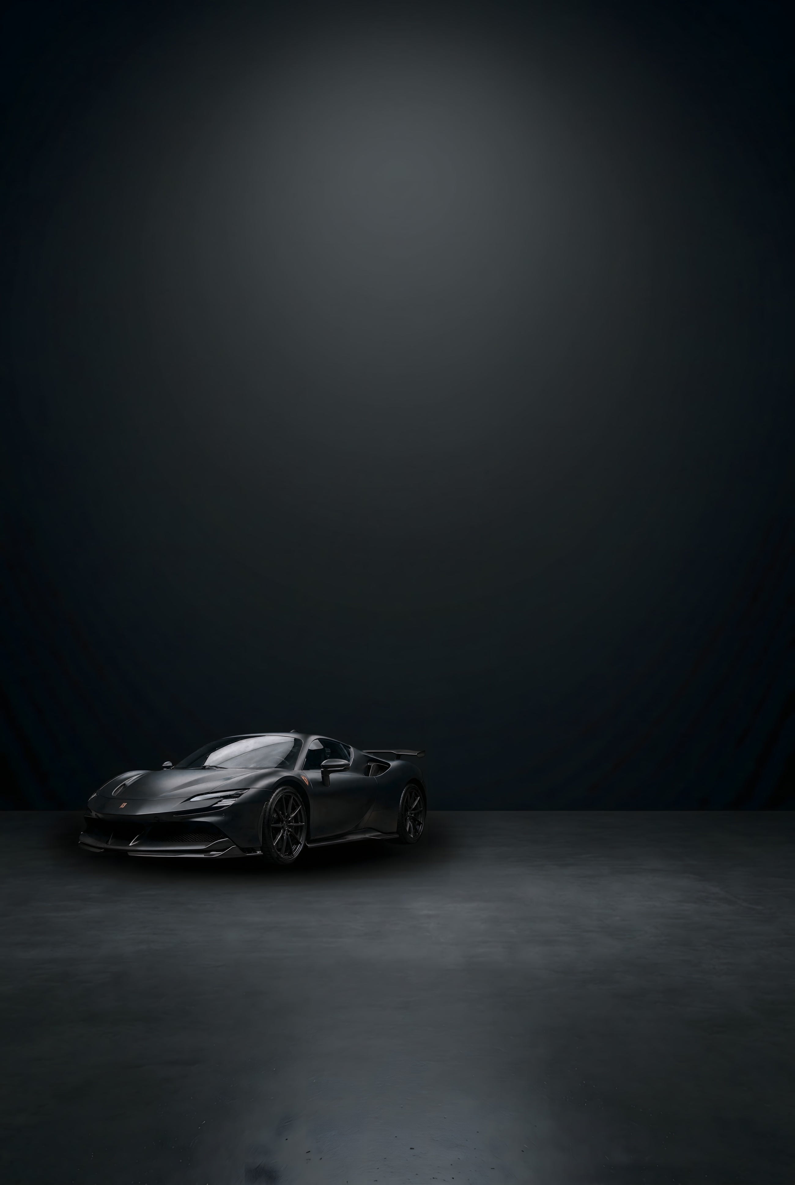 Ferrari SF90 in satin black VOIR paint protection film