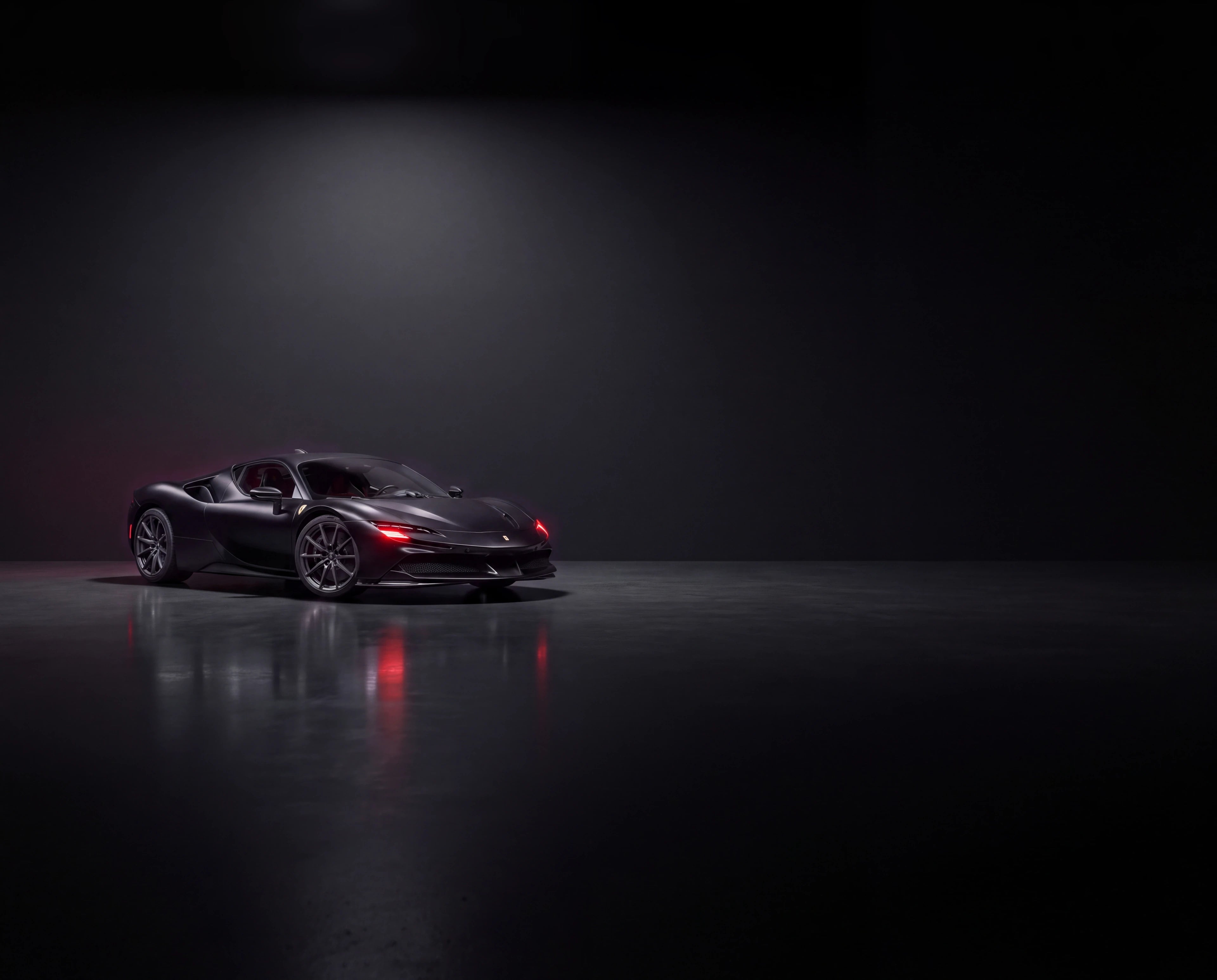 Ferrari SF90 in satin black VOIR paint protection film