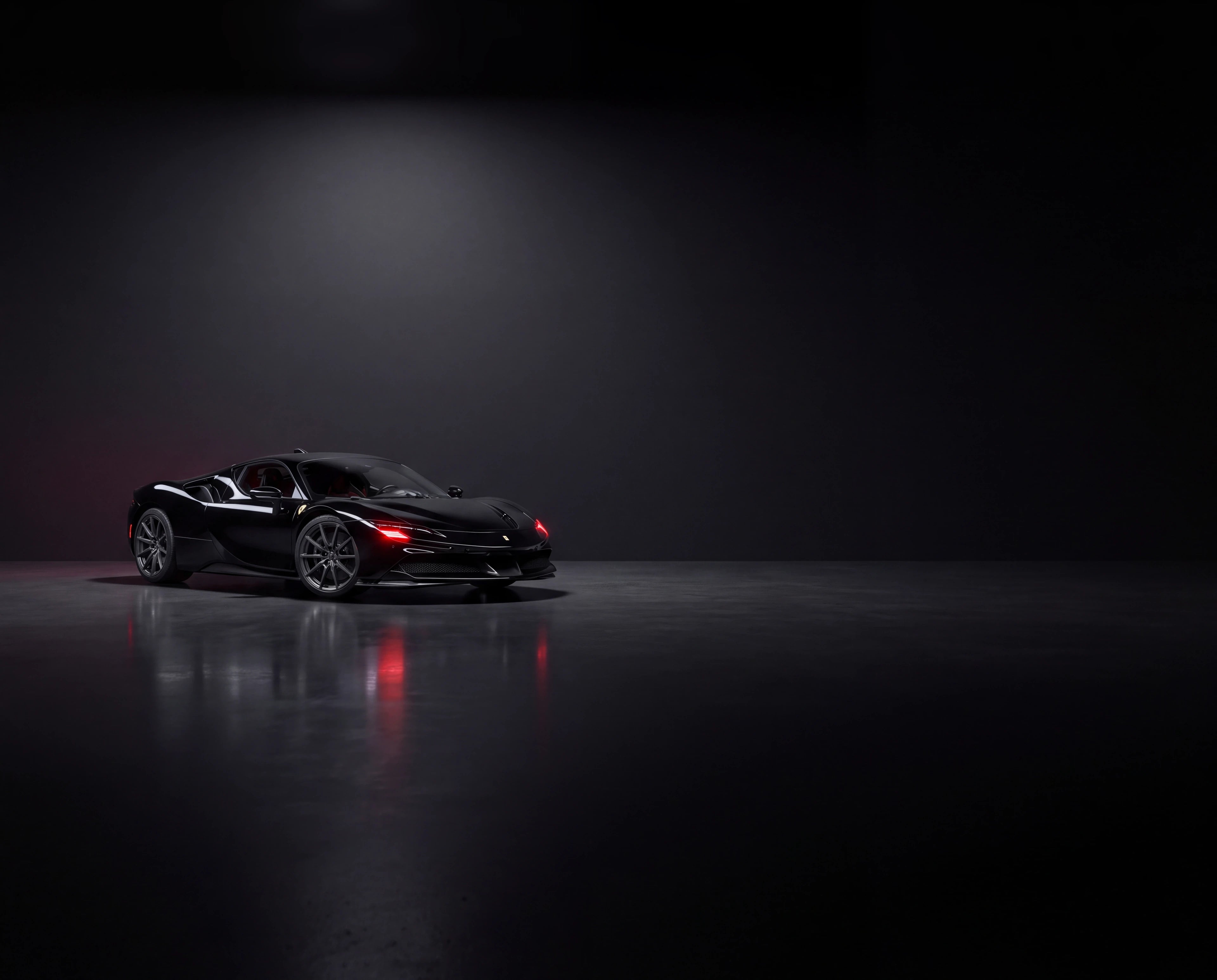 Ferrari SF90 in gloss black VOIR paint protection film